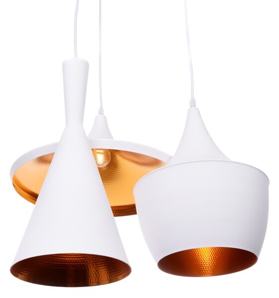 POTRÓJNA LAMPA WISZĄCA LOFT BIAŁA FOGGI W3