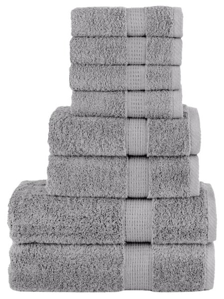 Zestaw 8-częściowy ręczników premium solund, szary, 600 g/cm²