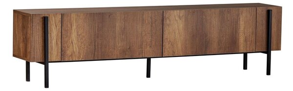 Szafka pod TV w dekorze orzecha w ciemnym naturalnym kolorze 180x45x30 cm Nexus – Kalune Design