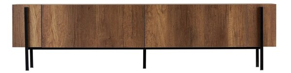 Szafka pod TV w dekorze orzecha w ciemnym naturalnym kolorze 180x45x30 cm Nexus – Kalune Design