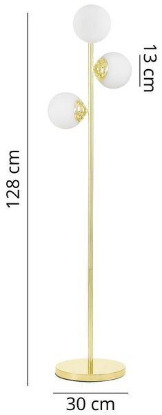 LAMPA STOJĄCA PODŁOGOWA KLASYCZNE ZŁOTO FINO W3