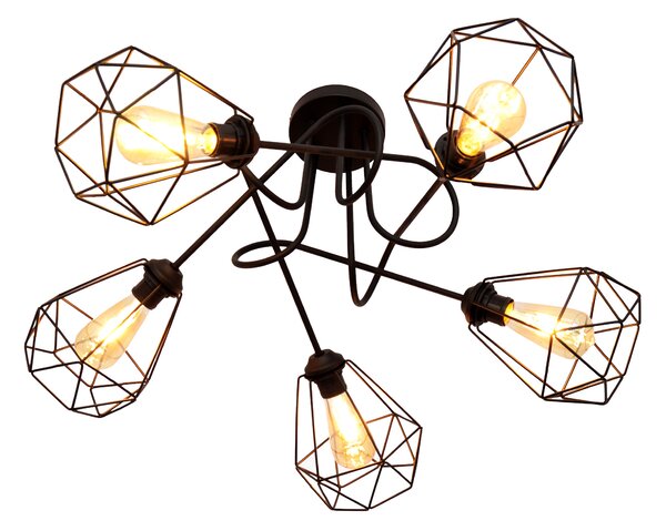 Lampa z koszykiem OXFORD W-2016/5+1311S BK