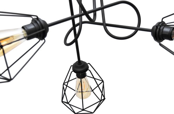 Lampa z koszykiem OXFORD W-2016/3+1311S BK