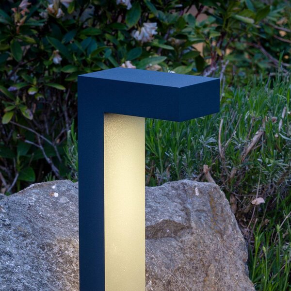 BRUMBERG Słupek oświetleniowy LED Lantern, aluminiowy / szary / cynkowy, aluminium, design