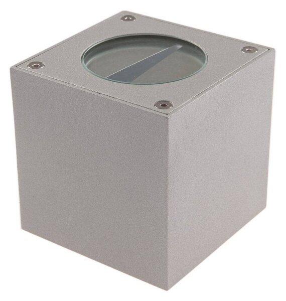 Kinkiet zewnętrzny LED JARNO Lucande, aluminiowy / szary / cynkowy, aluminium, nowoczesny