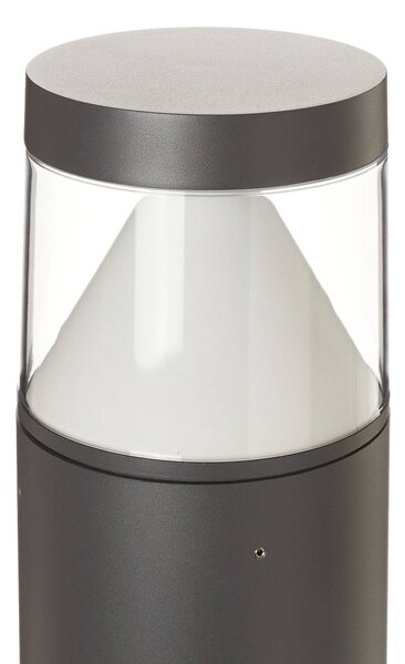 Słupek oświetleniowy LED Darja Lucande, aluminiowy / szary / cynkowy, aluminium, nowoczesny