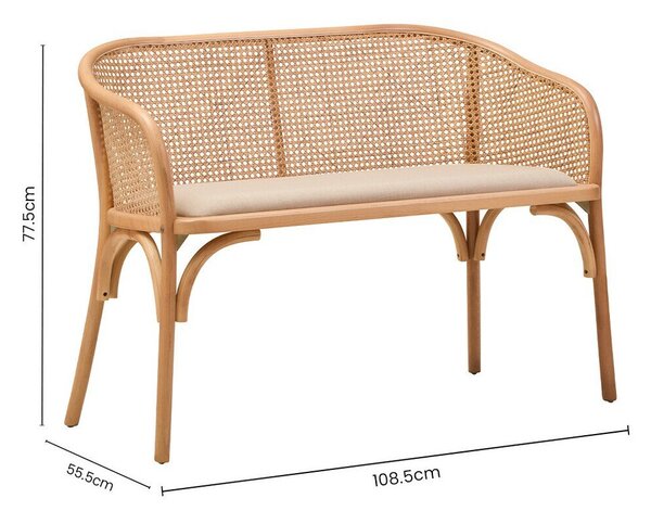 Tapicerowana ławka w naturalnym kolorze Cebu – Premier Housewares