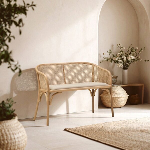Tapicerowana ławka w naturalnym kolorze Cebu – Premier Housewares