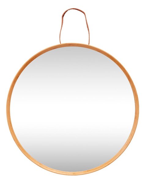 Lustro z bambusową ramą ścienne ø 60 cm Mood – Hübsch