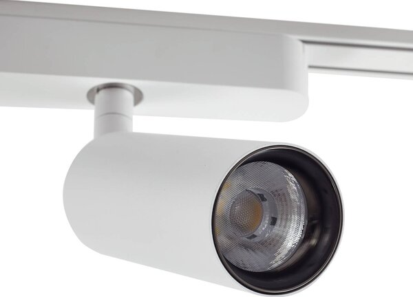 System szynowy 48 V Lumaro, spoty, 7-punktowe, białe, Ø4cm, ściemniane Lumaro 48V Lindby, możliwość ściemniania, biały / opal, salon / jadalnia, aluminium, nowoczesny