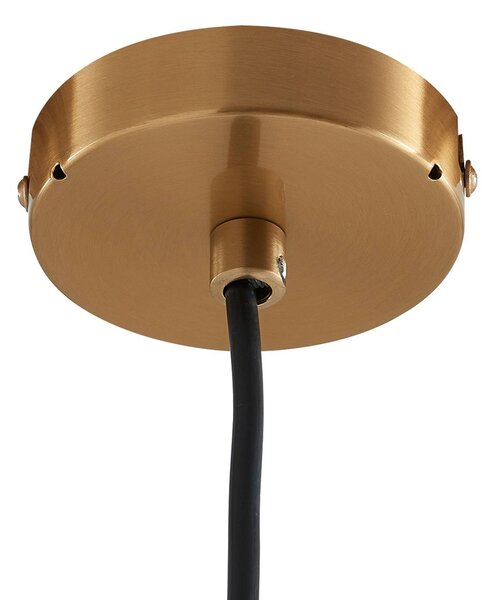 Lampa wisząca szklana Bidolo Lucande, możliwość ściemniania, mosiężny / złoty, łazienka, szkło