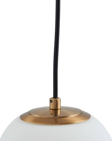 Lampa wisząca szklana Bidolo Lucande, możliwość ściemniania, mosiężny / złoty, łazienka, szkło