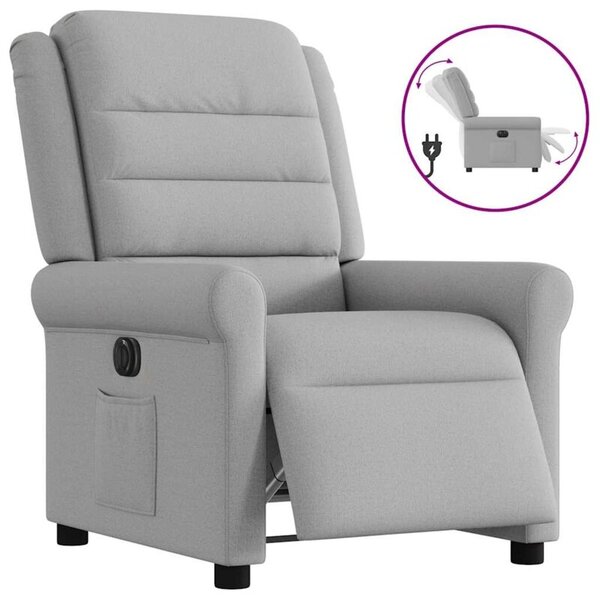 Elektryczny fotel rozkÅadany cloud grey fabric