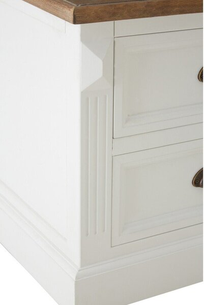 Biały stolik w dekorze jodły 90x90 cm Hardwick – Premier Housewares