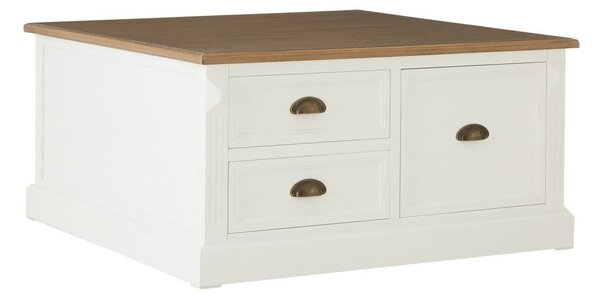 Biały stolik w dekorze jodły 90x90 cm Hardwick – Premier Housewares