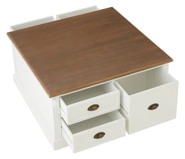 Biały stolik w dekorze jodły 90x90 cm Hardwick – Premier Housewares