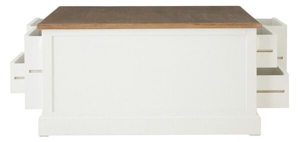 Biały stolik w dekorze jodły 90x90 cm Hardwick – Premier Housewares