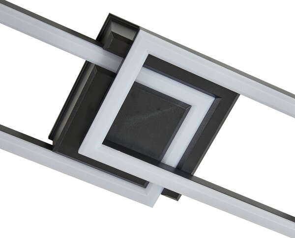 Lindby Lampa sufitowa zewnętrzna LED Finian, 64 cm x 21 cm, CCT ściemniana Finian Lindby, możliwość ściemniania, czarny, tworzywo sztuczne, nowoczesny