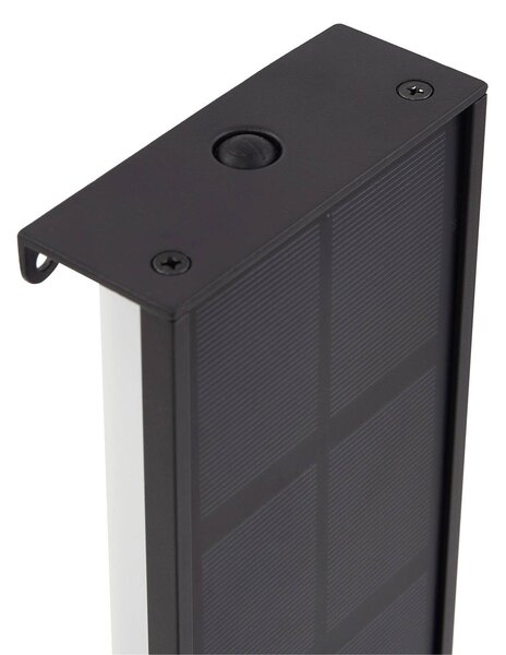 Lindby kinkiet LED Solar Laarni, ściemniany, IP54, czarny Laarni Lindby, możliwość ściemniania, czarny, aluminium