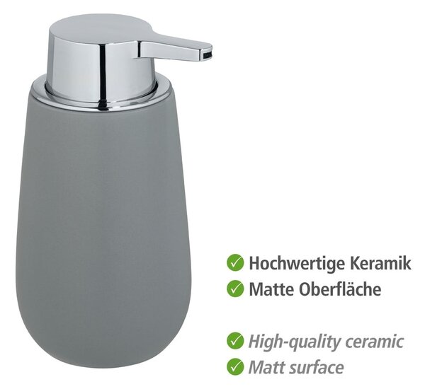 Szary ceramiczny dozownik do mydła 320 ml Badi – Wenko