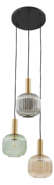Lampa wisząca Dorotoe Lindby, możliwość ściemniania, multikolor, salon / jadalnia, szkło, vintage