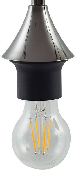 Lampa wisząca szklana Jarven Lucande, możliwość ściemniania, aluminiowy / szary / cynkowy, salon / jadalnia, szkło, nowoczesny