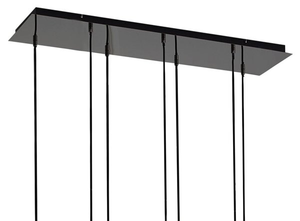 Lampa wisząca szklana Jarven Lucande, możliwość ściemniania, aluminiowy / szary / cynkowy, salon / jadalnia, szkło, nowoczesny