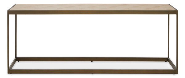 Brązowy/w naturalnym kolorze stolik z blatem w dekorze dębu 40x120 cm Grenoble – Premier Housewares
