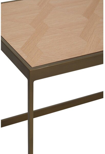 Brązowy/w naturalnym kolorze stolik z blatem w dekorze dębu 40x120 cm Grenoble – Premier Housewares