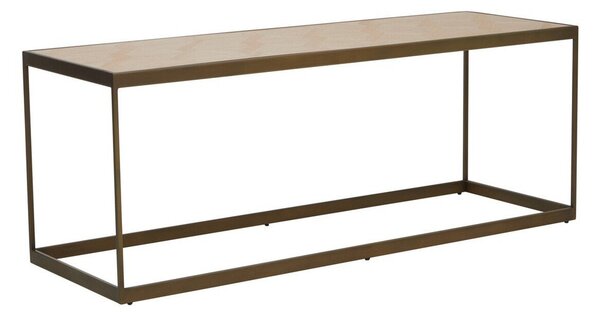Brązowy/w naturalnym kolorze stolik z blatem w dekorze dębu 40x120 cm Grenoble – Premier Housewares