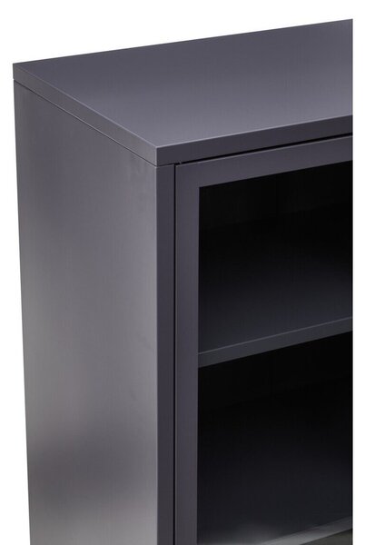 Szara stalowa witryna 80x102x40 cm Acier – Premier Housewares