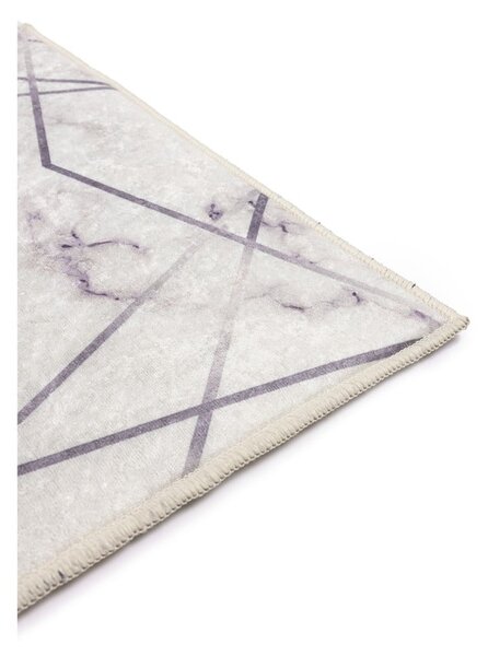 Białe/szare dywaniki łazienkowe zestaw 2 szt. 60x100 cm Geometric – Mila Home