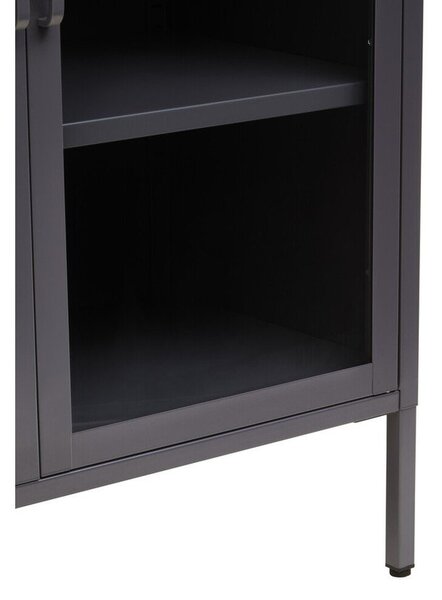 Szara stalowa witryna 80x102x40 cm Acier – Premier Housewares