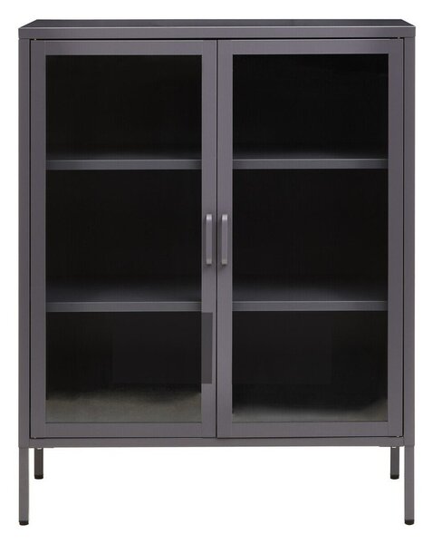 Szara stalowa witryna 80x102x40 cm Acier – Premier Housewares