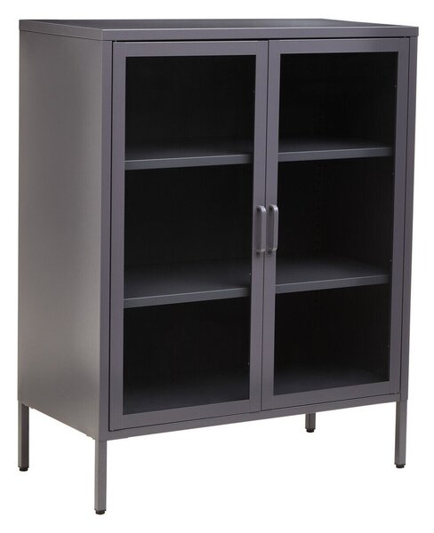 Szara stalowa witryna 80x102x40 cm Acier – Premier Housewares