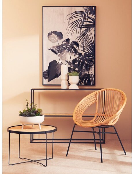 Rattanowy okrągły stolik w naturalnym kolorze ø 60 cm Depok – Premier Housewares