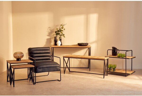 Konsola z litego drewna jodłowego w naturalnym kolorze 48x120 cm Kickford – Premier Housewares