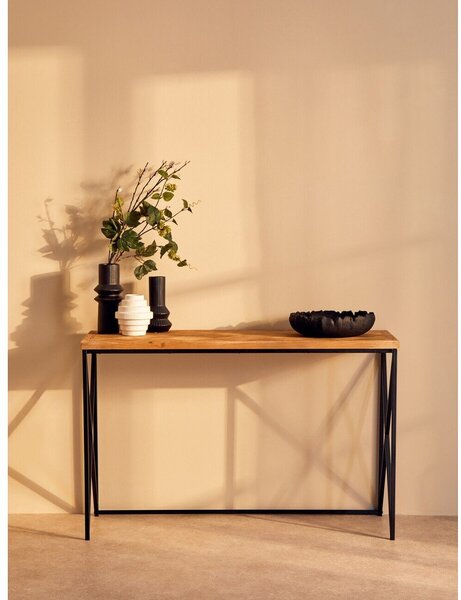 Konsola z litego drewna jodłowego w naturalnym kolorze 48x120 cm Kickford – Premier Housewares