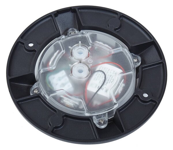 Lucande Reflektor podłogowy LED Jeffrey, czarny, 4 wyloty światła Jeffrey, czarny, aluminium, nowoczesny