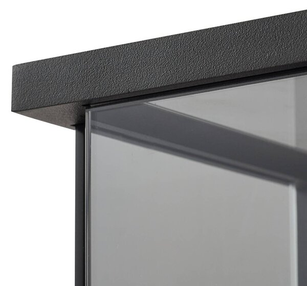 Lampa zewnętrzna z czujnikiem ruchu Annalea Lucande, możliwość ściemniania, czarny, aluminium, nowoczesny