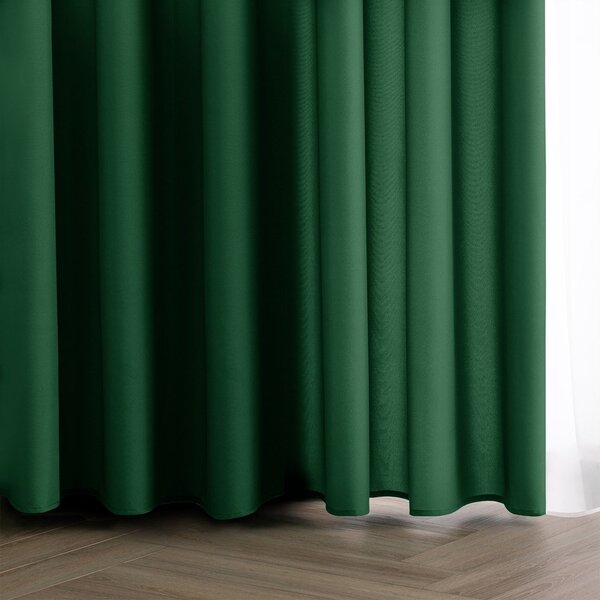Ciemnozielona zasłona częściowo zaciemniająca (dimout) 140x250 cm Carli Tie – Restilo