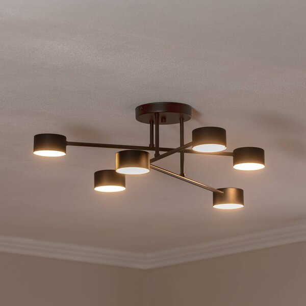 Lampa sufitowa Modus 6 EMIBIG LIGHTING, możliwość ściemniania, czarny, salon / jadalnia, metal, nowoczesny