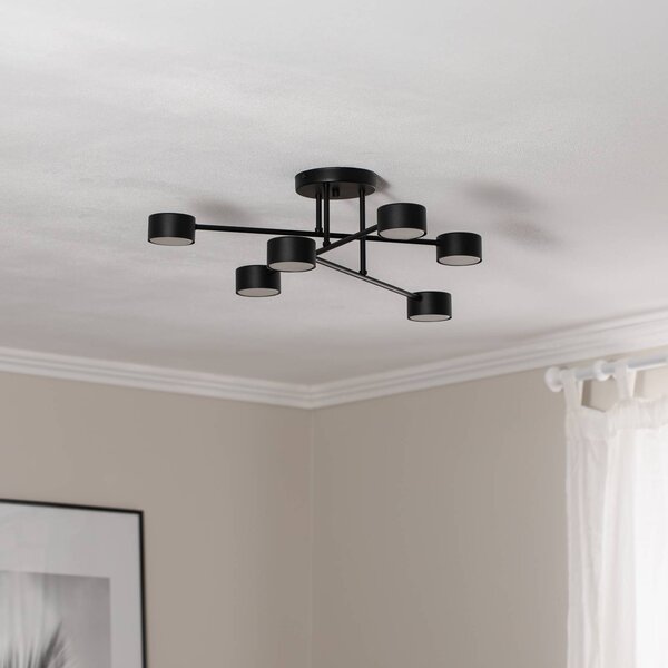 Lampa sufitowa Modus 6 EMIBIG LIGHTING, możliwość ściemniania, czarny, salon / jadalnia, metal, nowoczesny