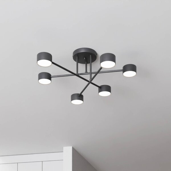 Lampa sufitowa Modus 6 EMIBIG LIGHTING, możliwość ściemniania, czarny, salon / jadalnia, metal, nowoczesny