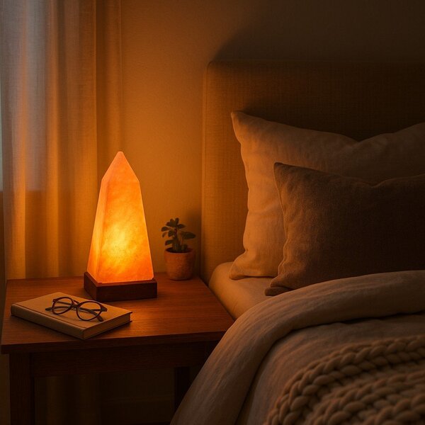 Pomarańczowa lampa solna (wysokość 28 cm) Nepal – Premier Housewares
