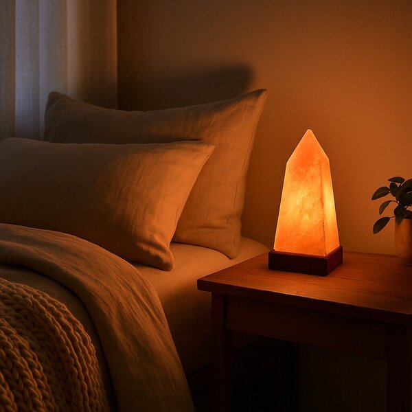 Pomarańczowa lampa solna (wysokość 28 cm) Nepal – Premier Housewares