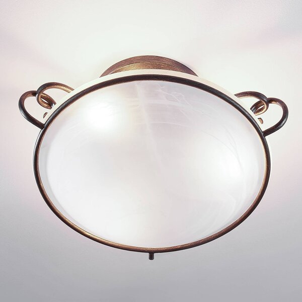 Lampa sufitowa Rando Lindby, możliwość ściemniania, aluminiowy / szary / cynkowy, salon / jadalnia, metal, dworkowy / rustykalny