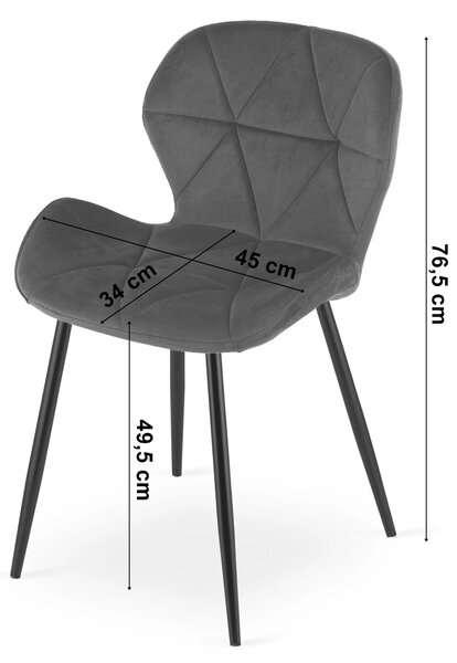 Białe designerskie krzesło z ekoskóry R6-P49