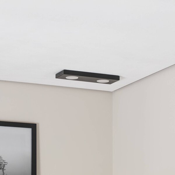 Lampa sufitowa Hero SIGMA, możliwość ściemniania, czarny, przedpokój, metal