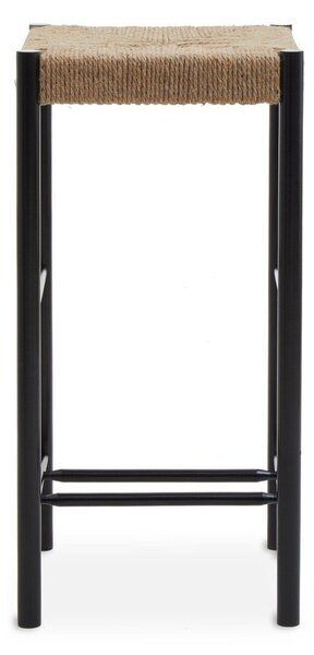 Czarny/w naturalnym kolorze hoker z litego drewna bukowego (wysokość siedziska 72 cm) Bandar – Premier Housewares